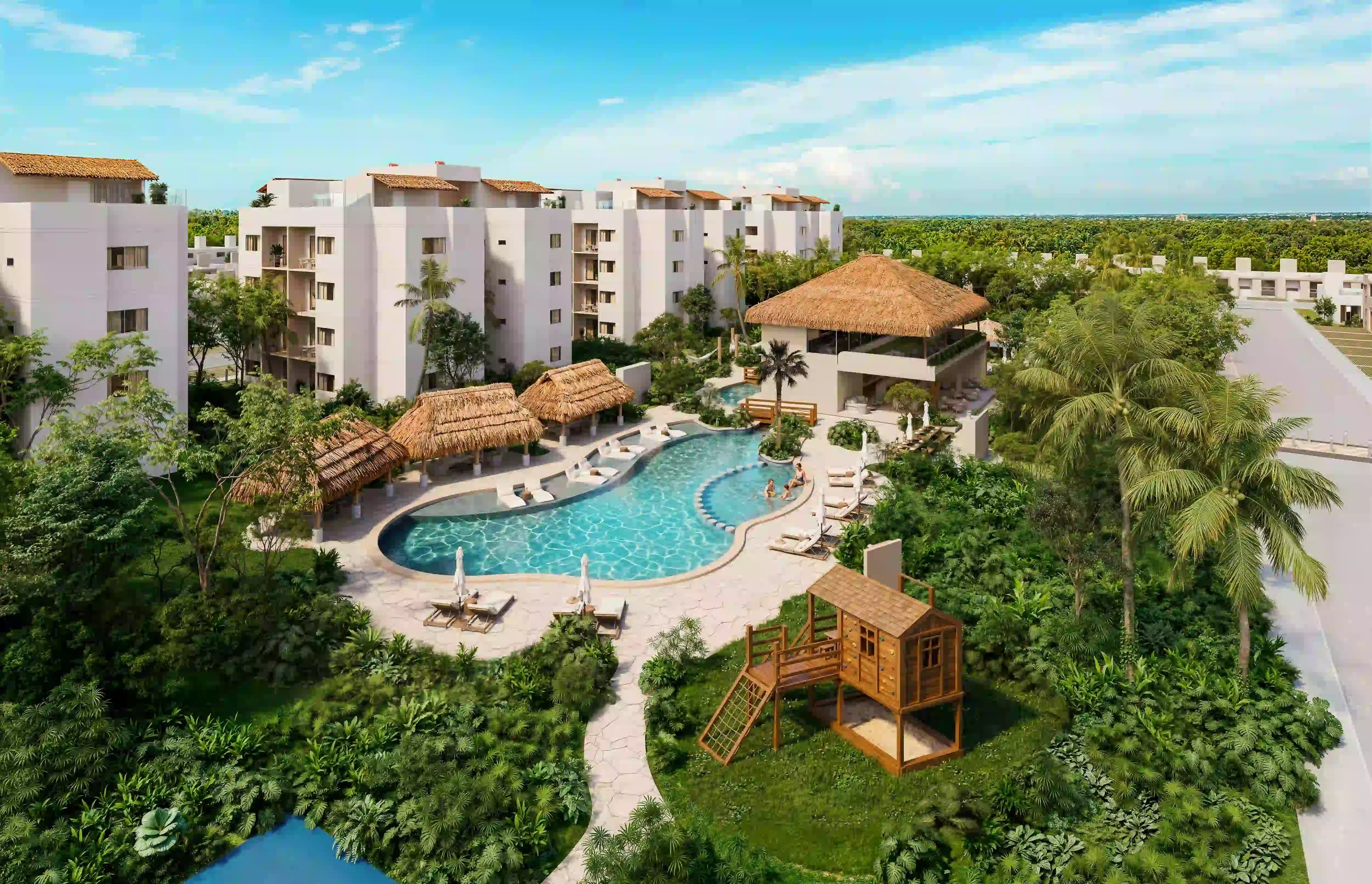 Entorno tropical inspirado en Puerto Morelos y Gran Selva