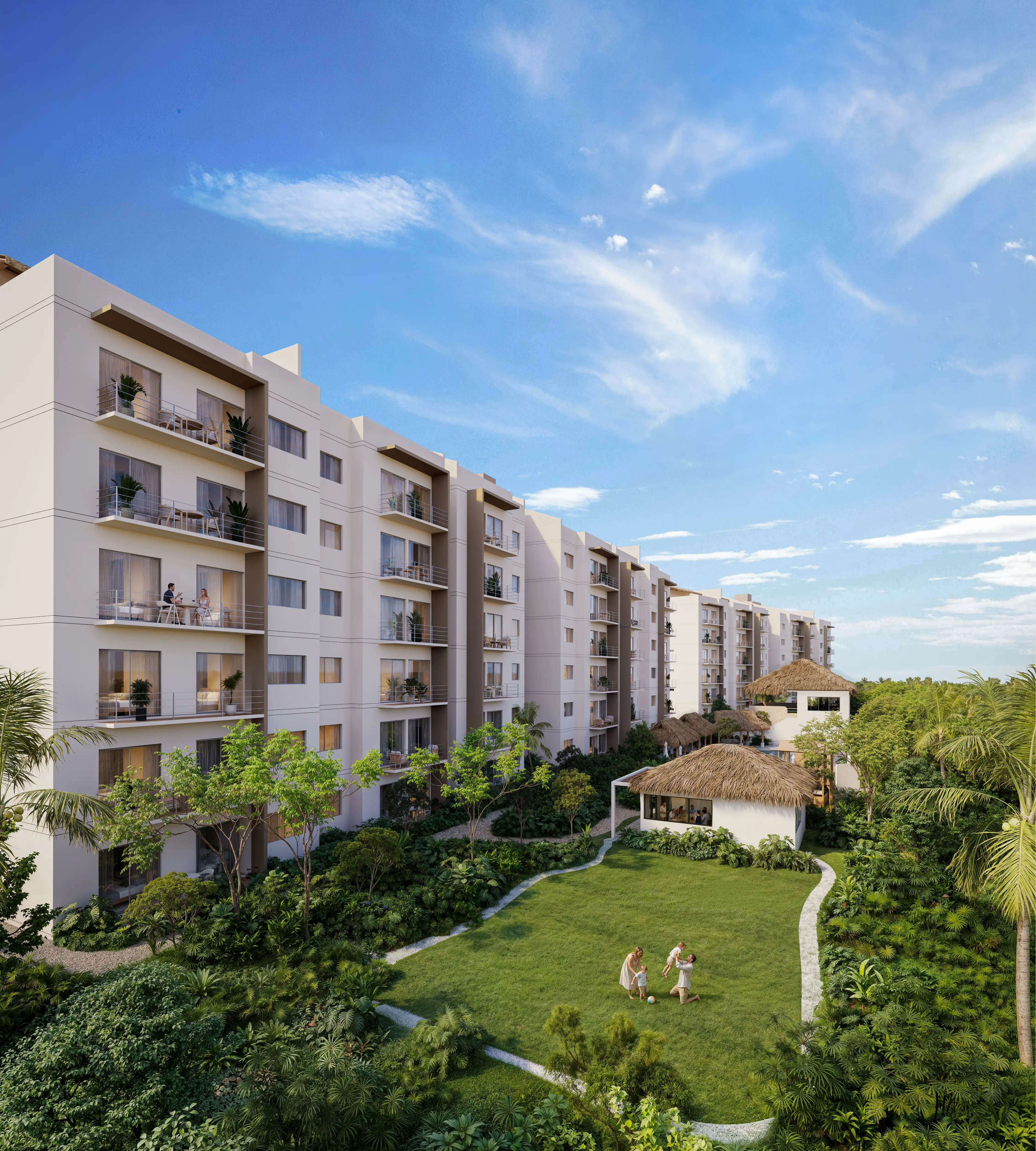 Edificio residencial The Reserve by Gran Selva con entorno selvático